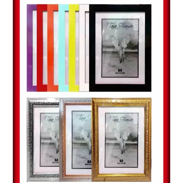 KI3 BINGKAI A4  Bingkai mmalis  Bingkai Warna warni  Bingkai  Fura A4  Frame A4