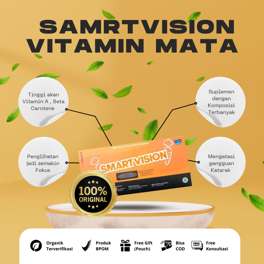 Smart Vision Vitamin Obat Mata Serbuk Suplemen Mata Minus Dan Silinder