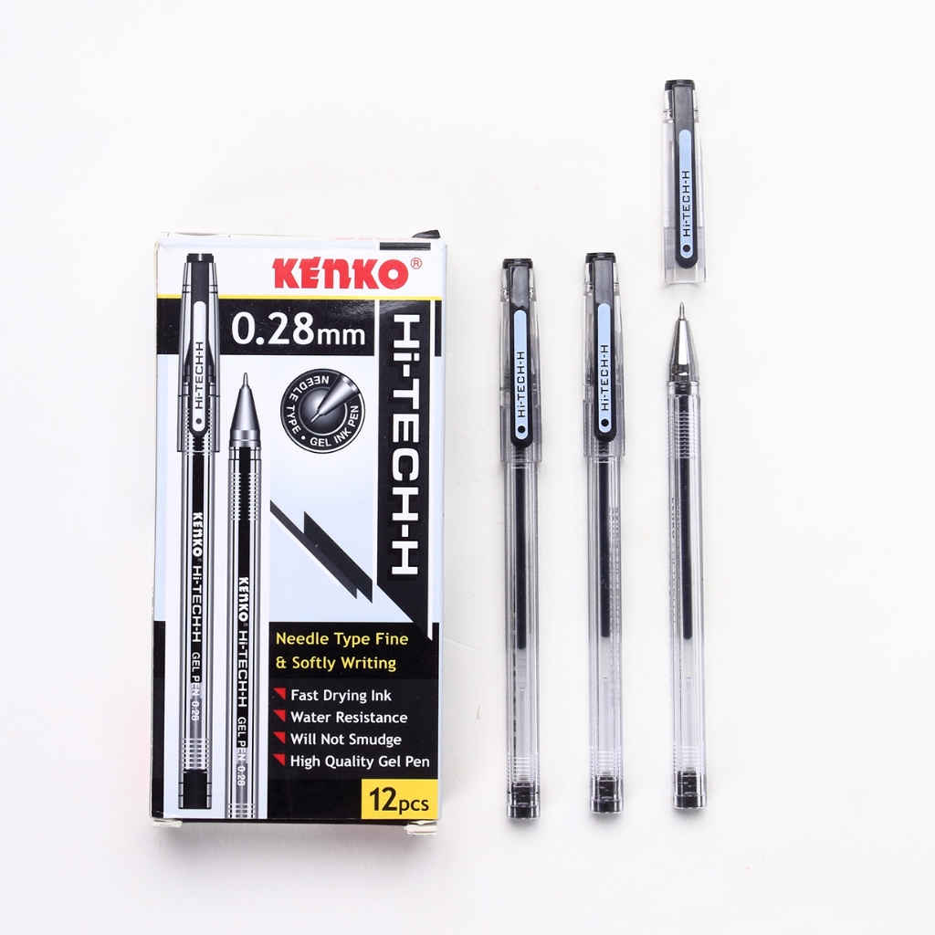 

KENKO - Pulpen Hi-Tech 0.28mm Hitam & Biru - LUSIN