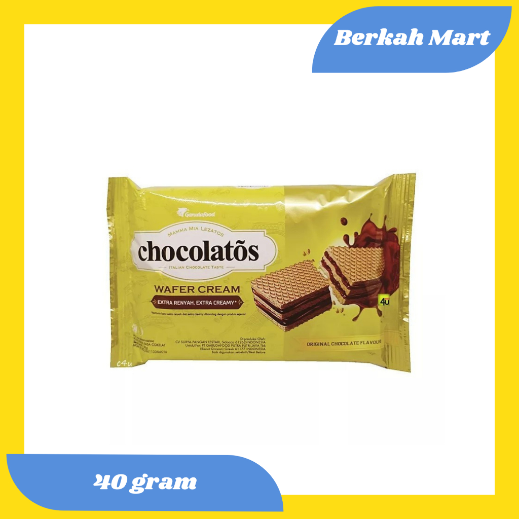 

CHOCOLATOS WAFER CREAM - KEMASAN EKONOMIS 40 GR