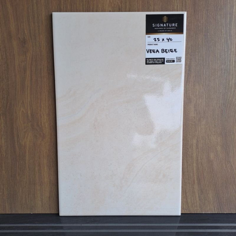 Keramik Dinding Marble Glossy Mulia Signature 25x40 VEGA BEIGE