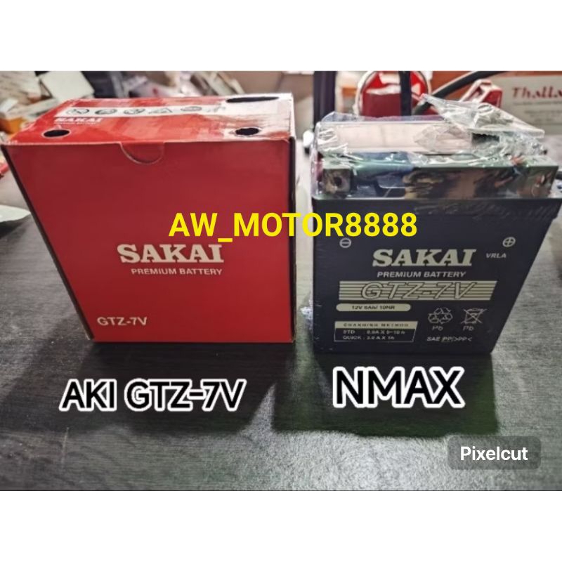 AKI BATERAI KERING GTZ-7V NMAX / NMAX 150 OLD LAMA / PCX / VARIO 150 / VARIO 125 AKI BATERAI FULL KE