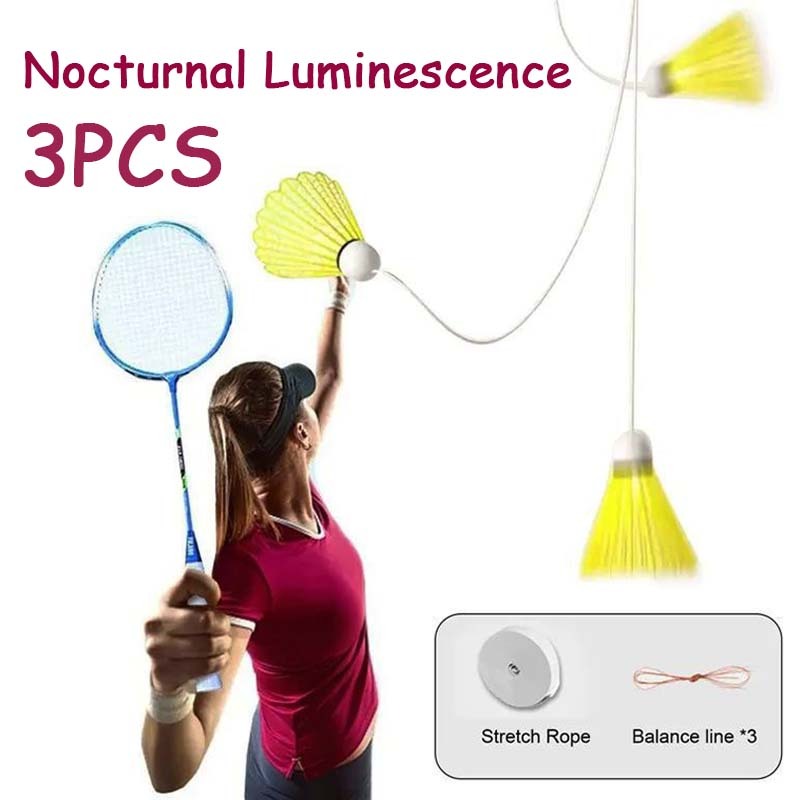 3 Pcs/Set Badminton Rebound Trainer Badminton Trainer Set Latihan Badminton Latihan Bulutangkis Alat