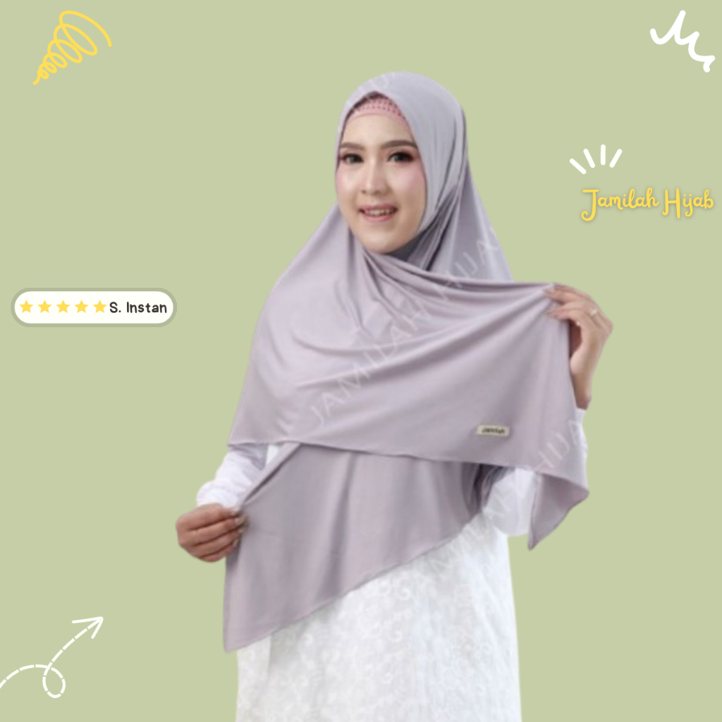 JAMILAH HIJAB / JILBAB SEGITIGA SEGI TIGA INSTAN JERSEY ADEM ANTI RIBET MURAH MERIAH