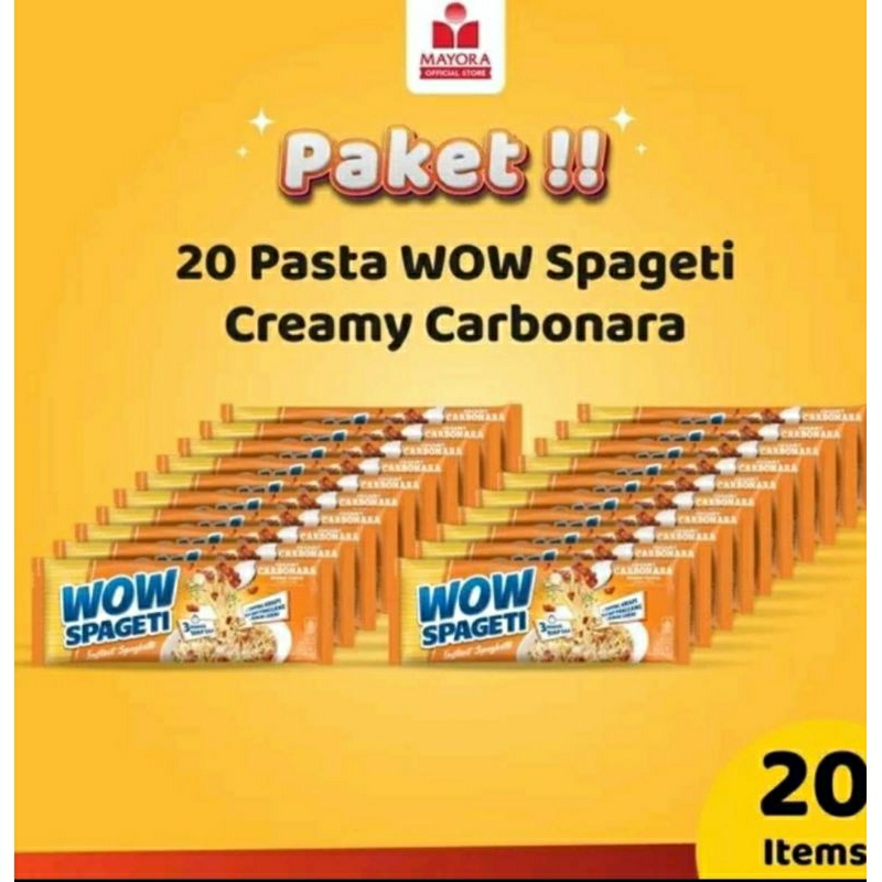 

Wow Spagety SETENGAH DUS( ISI 20 PCS) CARBONARA