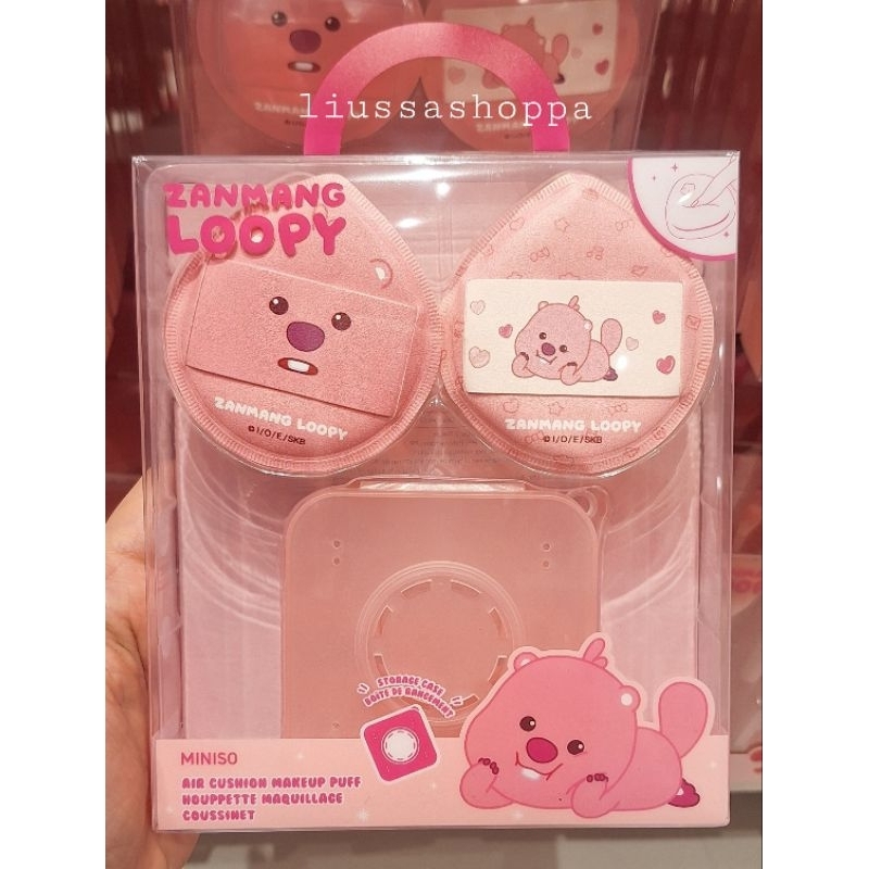 Sponge Makeup Miniso - Zanmang Loopy Collection Extra Large Air Cushion Makeup Puffs (2 pcs with Sto
