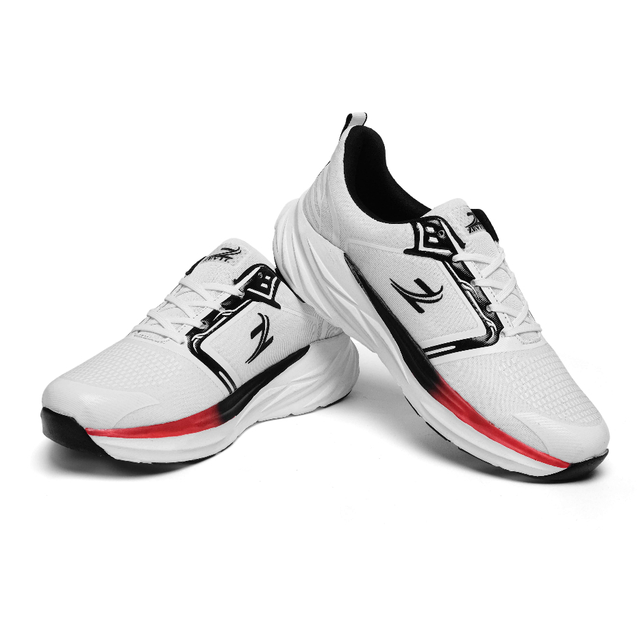ZEVIL - Sepatu Olahraga Putih Hitam Running Ringan Zevil Zenith 38-44