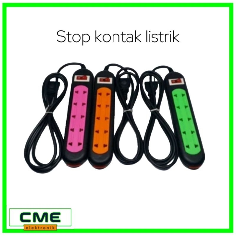 [CME] Stop Kontak 5 Lubang 1.5 Meter Canare Warna / Colokan Listrik 5L 1.5m /Terminal