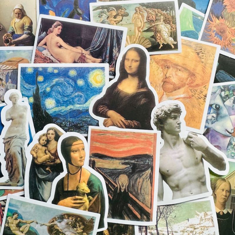 

50PCSS+ ART STICKERS | LUKISAN TERKENAL STICKER | STIKER LUKISAN TERKENAL