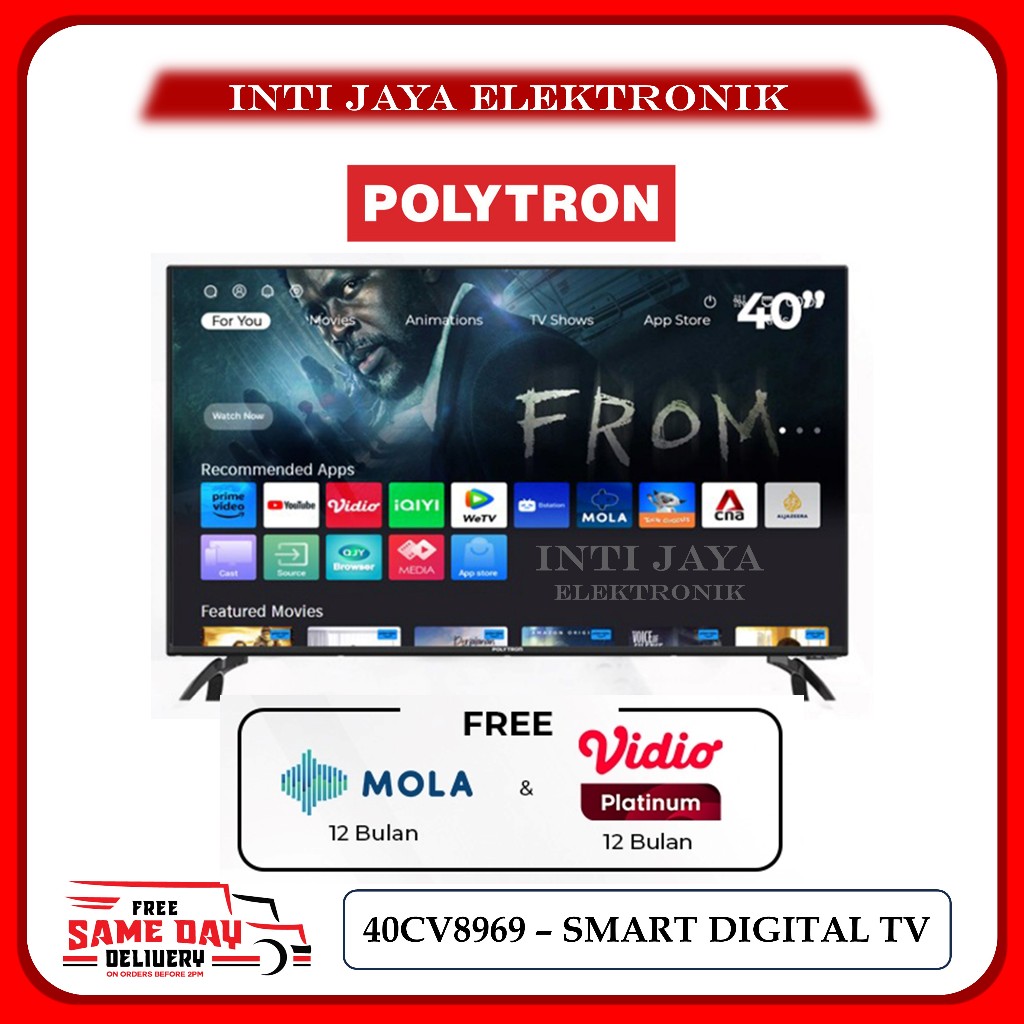 TV POLYTRON 40 INCH SMART DIGITAL TV 40INCH 40CV8969