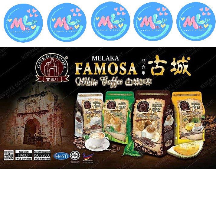 

Melaka Famosa Premium White Coffee 12 STICKS X 40G * 1 PKT Kopi melaka Kopi malaysia