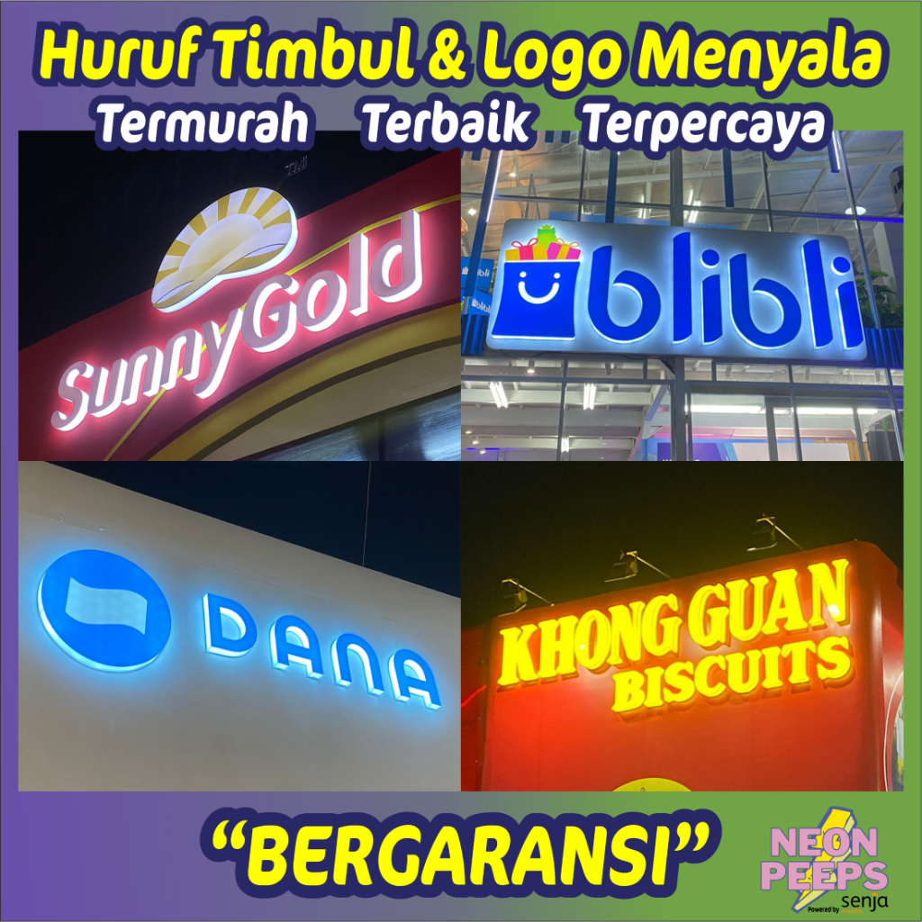 Huruf Timbul Akrilik Menyala / Letter Sign - Termurah Berkualitas