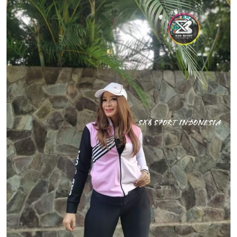 SETELAN BAJU SENAM AEROBIK SXB SPORT JACKET WANITA