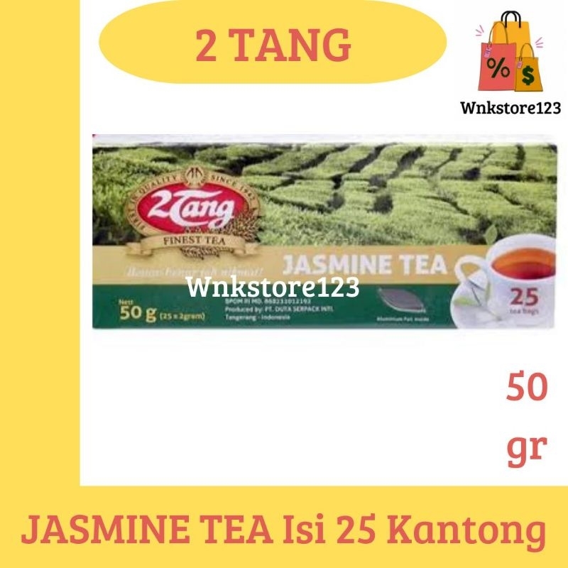 

2tang jasmine & black tea 50gr teh celup kantong 1box isi 25kantong