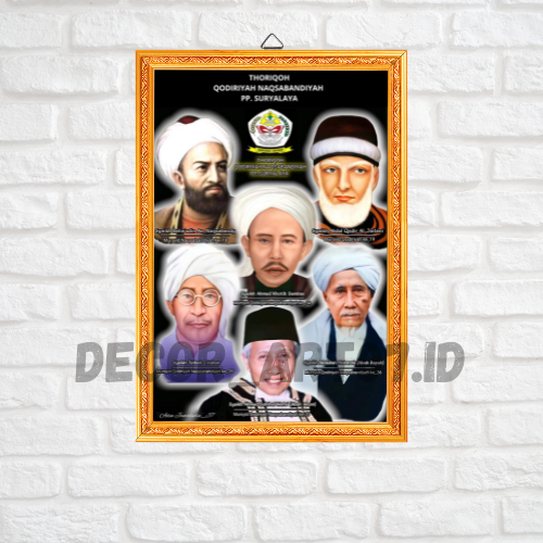 POSTER POTO + BINGKAI SYEKH ABDUL QODIR AL-JAILANI / POSTER SYEKH ABDUL QODIR AL JAILANI / ABAH ANOM