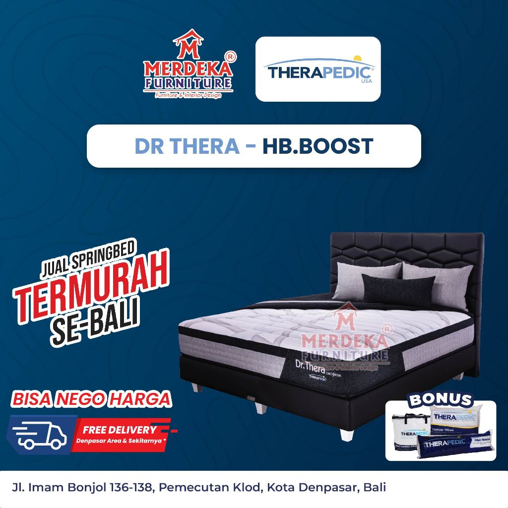 Kasur Therapedic ~ Dr Thera | Spring Bed 160x200|Free Bantal|