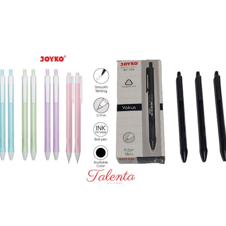 

BARANG ORIGINAL Pulpen VOKUS PTL Ball Pen BP342 7 mm Triangular Grip 1Lusin