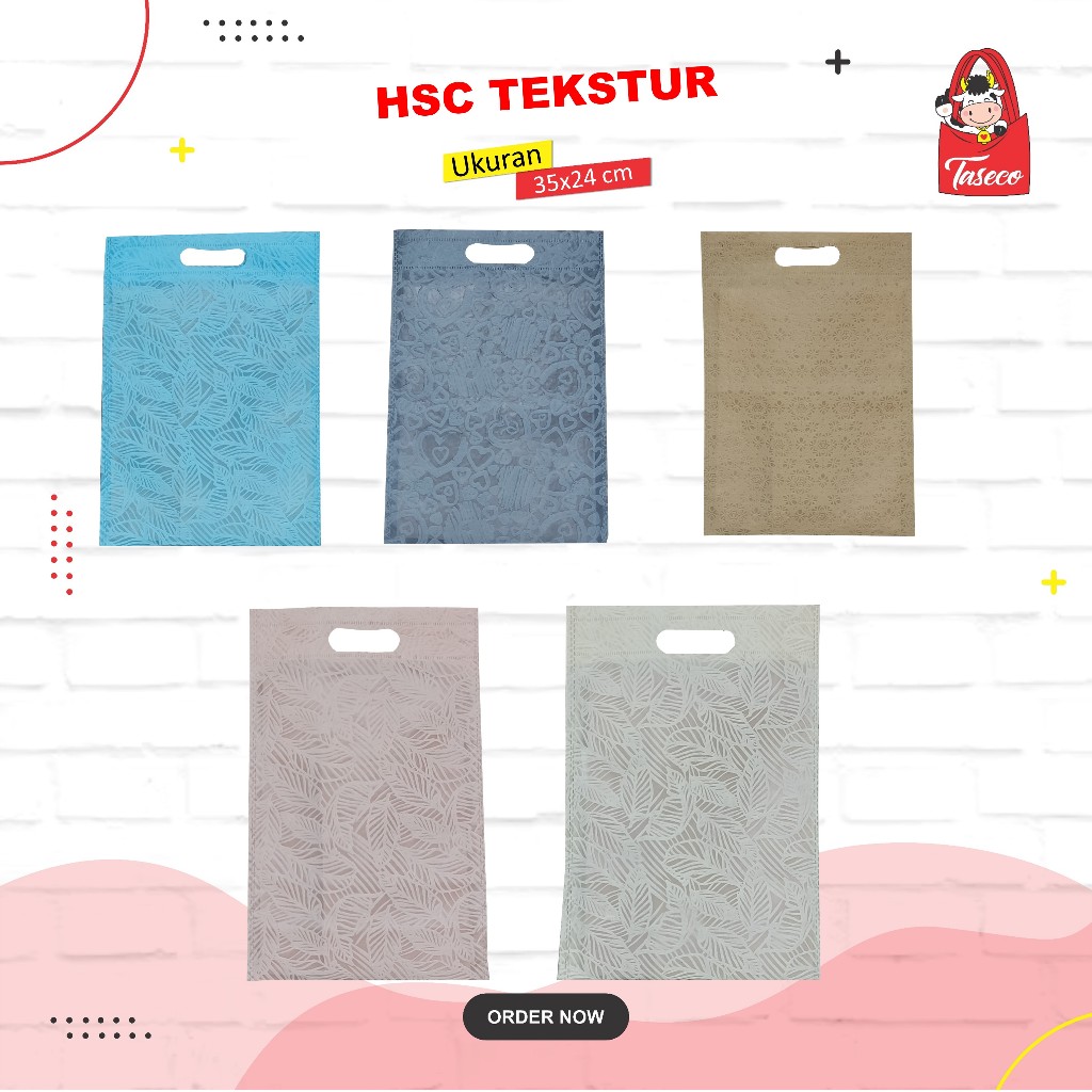 

TASECO Tas Souvenir Pernikahan Bahan Spundbond Tas Kain Spunbond Oval Tas Spunbond Oval Hsc Tekstur 35X24