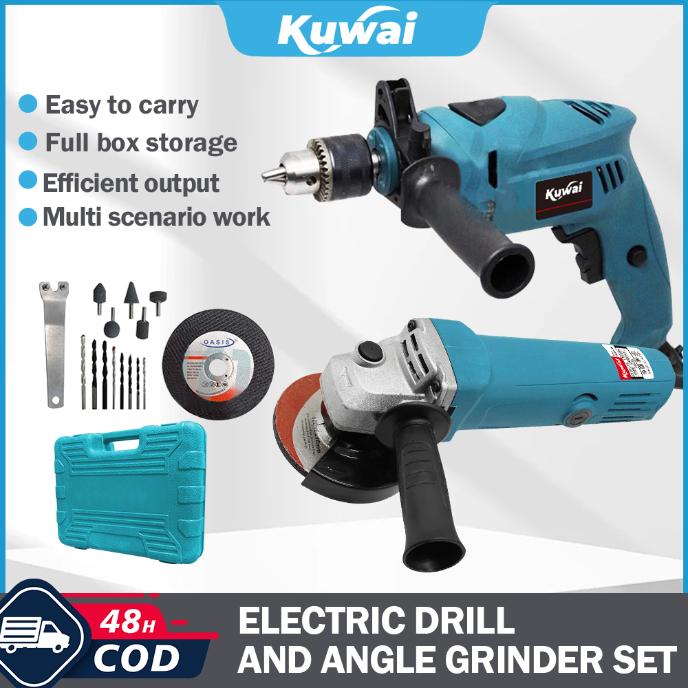 Kuwai 13mm bor dan gerinda mesin bor listrik bor gerinda paket bor dan gerinda mesin gerinda tangan