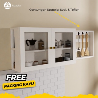 Adapta - Lemari Dapur Kitchen Set Minimalis - Rak Gantung Spatula Sutil Teflon Tempel - Bembi C32