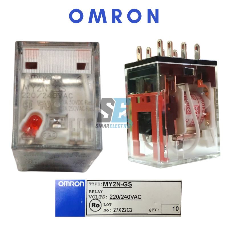 Omron Relay MY2N-GS MY4N-GS MY4-GS 220-240VAC