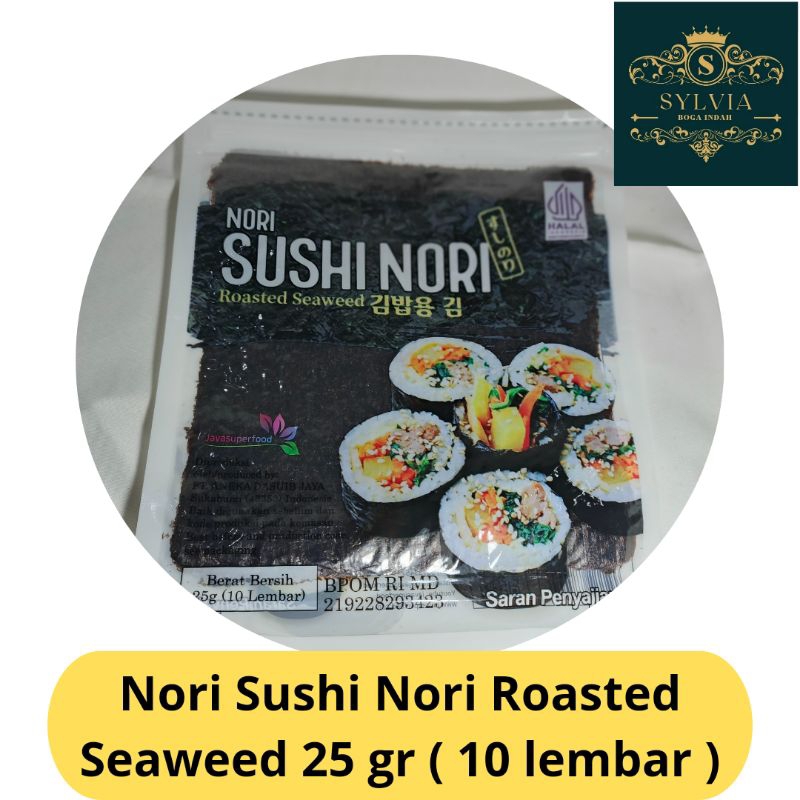 

HALAL Nori Sushi Nori Roasted Seaweed 25 gr ( 10 Lembar )