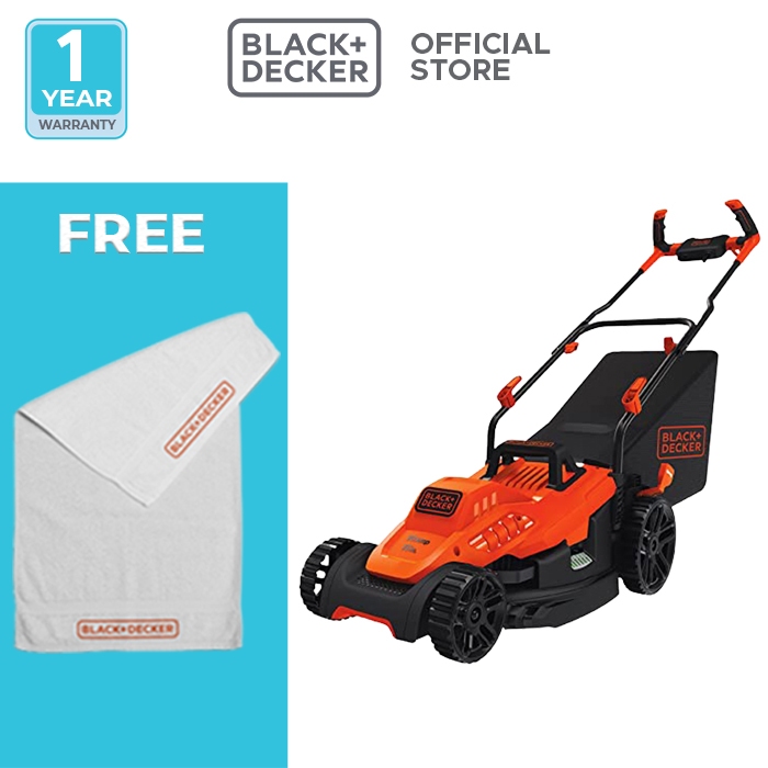 Black+Decker Electric Lawn Mower / Potong Rumput Dorong Listrik 1200W 32cm BEMW451BH-B1