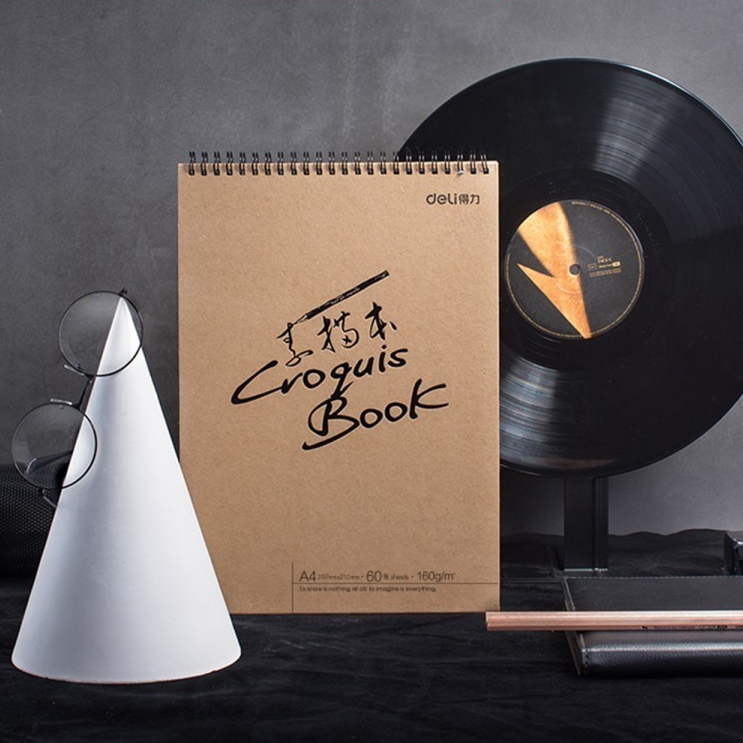 

SKETCH BOOK DELI CROQUIS / BUKU GAMBAR DELI CROQUIS : A4 isi 60pcs/Sheets : TYPE : 73634