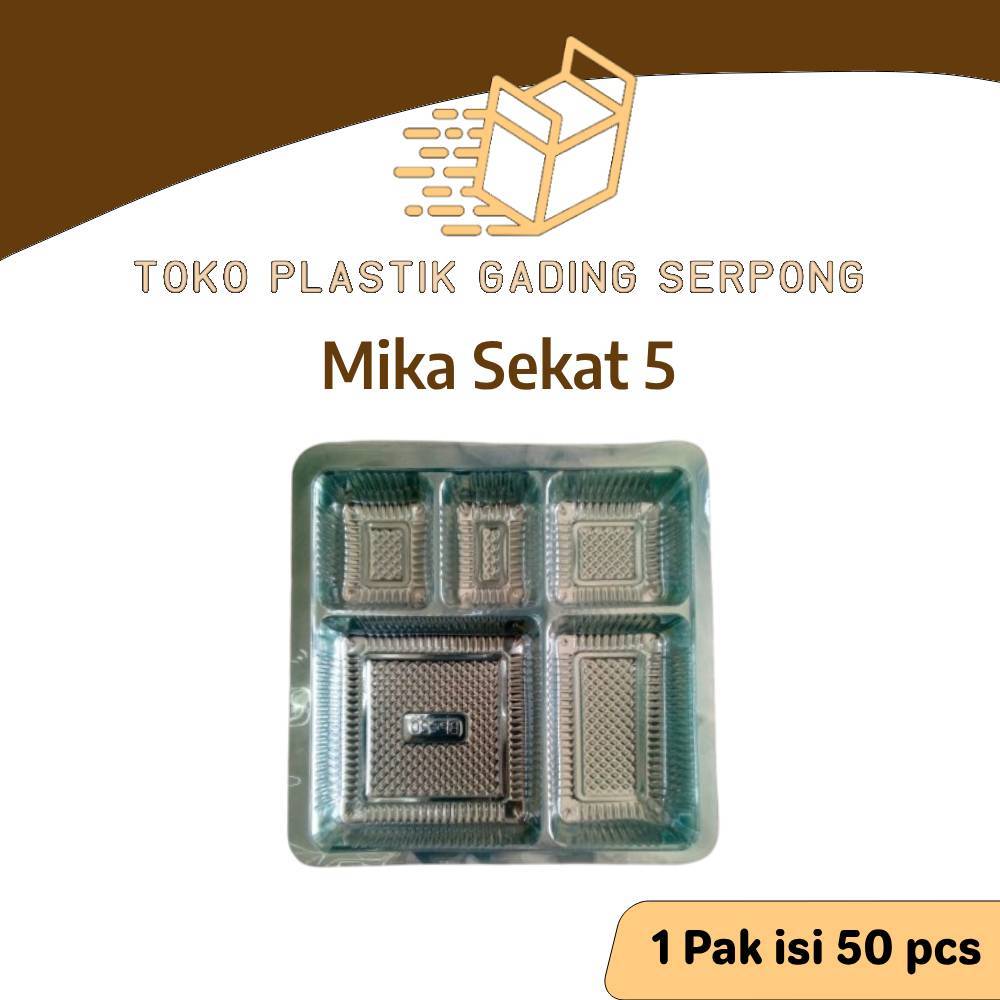 MIKA KOTAK SEKAT 5 | MIKA CATERING BOX 20X20 | MIKA SEKAT 5 NASI BOX TRAY