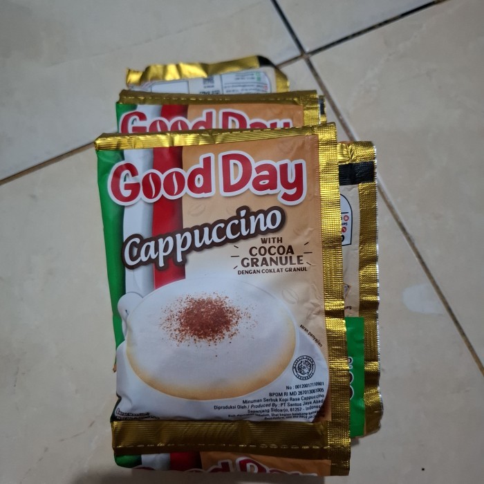 

Goodday Cappucino with Cocoa Granule 10sachet/renceng