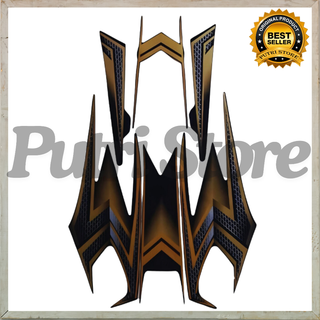 Striping Stiker Motor Yamaha Rx King SE 2004 Gold Lis Les Body Rx king SE 2004 Gold