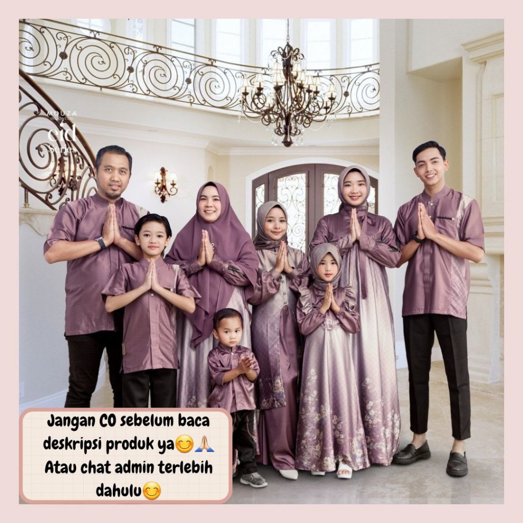 Shine & Shakir sarimbit lebaran 2025 by Mouza OPEN PRE ORDER (READY JANUARI 2025) Family set couple 