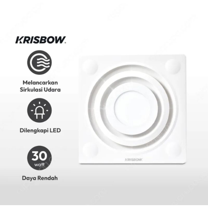 krisbow 8 inci exhaust fan plafon dengan led