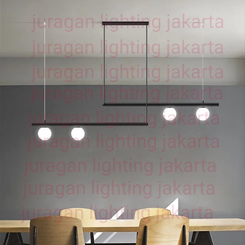 SL267-4 LAMPU GANTUNG HIAS MODERN KAFE PANJANG MINI BAR FITTING DEKORASI PENDANT LAMP