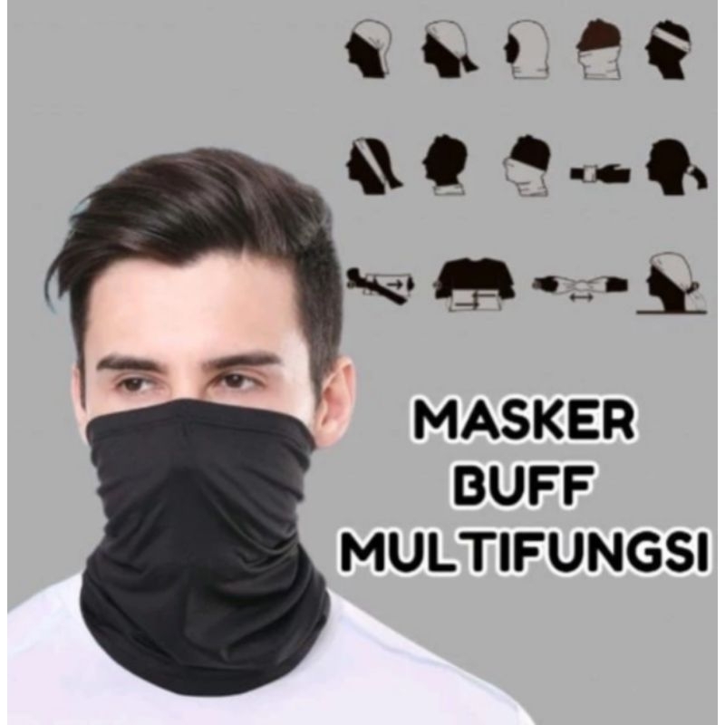 BUFF MASKER||MASKER NINJA||BUFF WARNA HITAM||BUFF BERKENDARA