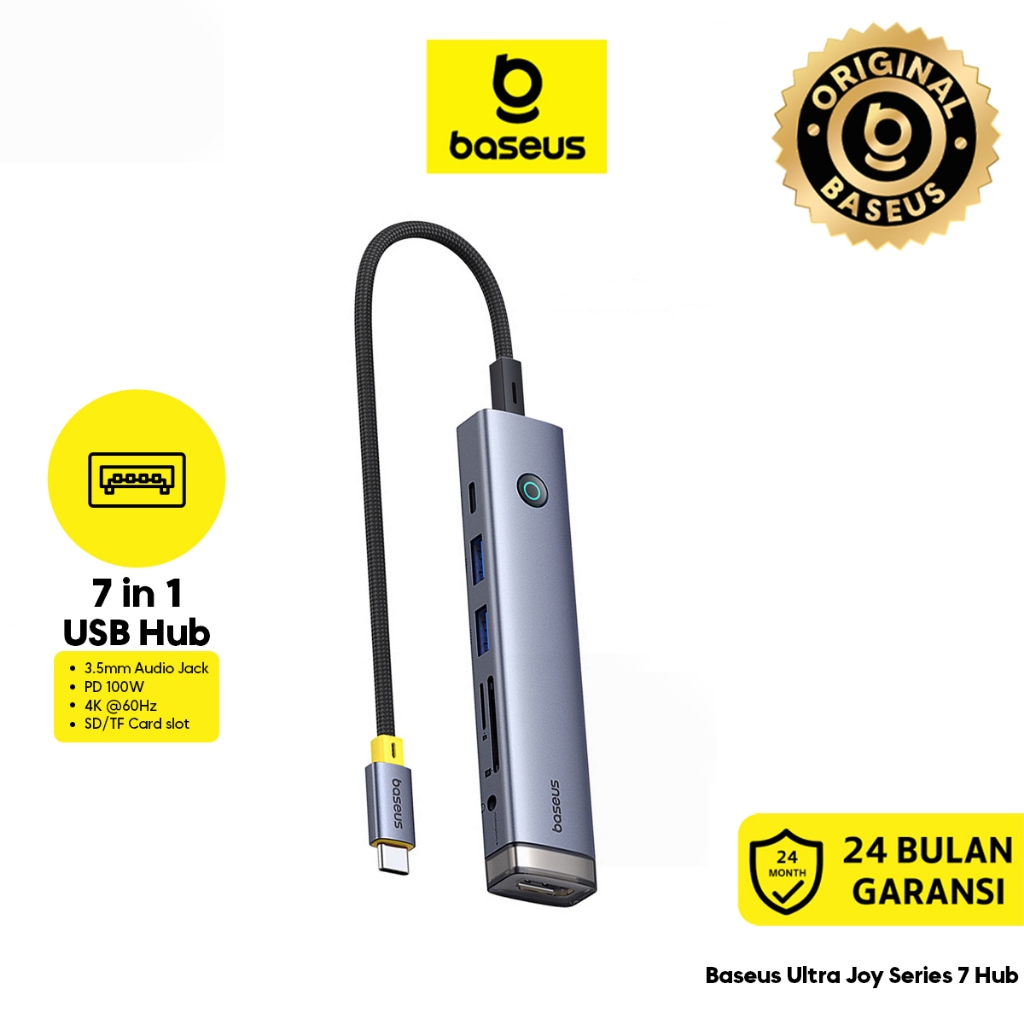 Baseus UltraJoy Series 7 Port USB HUB AIR Type-C to HDMI Port Laptop