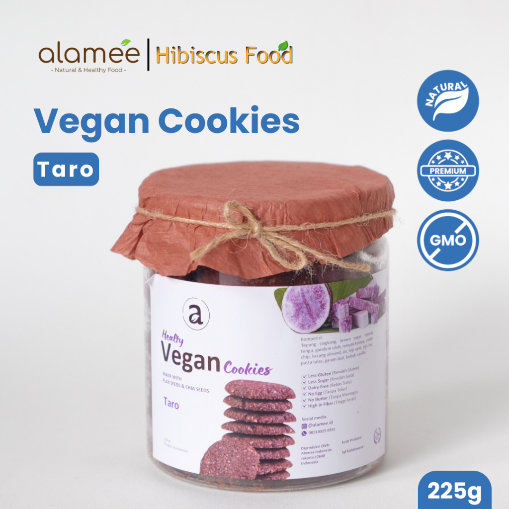 

ALAMEE Cookies Diet - Taro Kue Kering Cemilan Sehat Healthy Vegan Snack Sehat Less Sugar 220gr