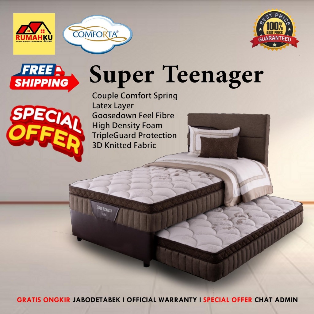 KASUR ANAK SORONG SUPER TEENAGER - COMFORTA SPRINGBED