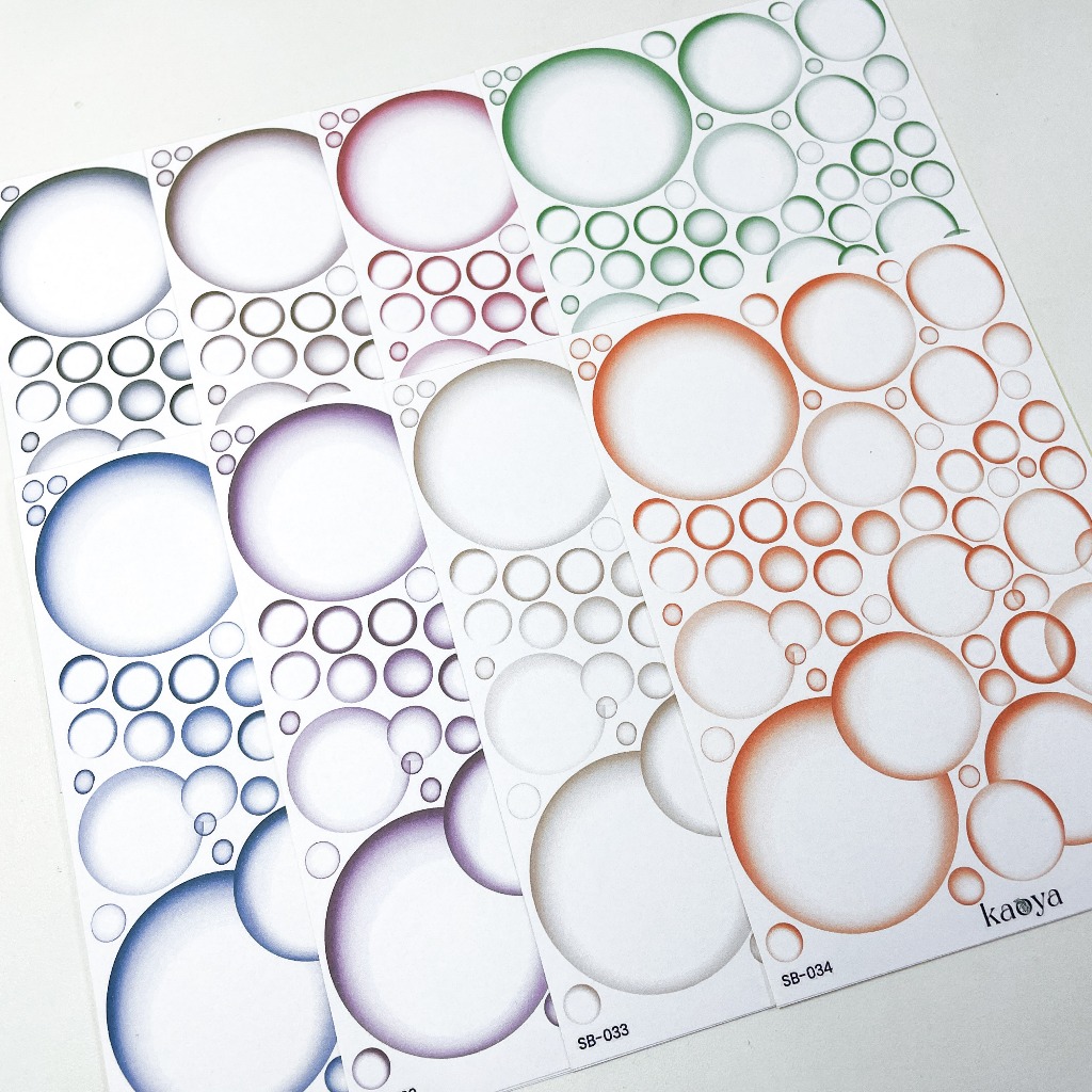 

Sticker Sheet: Bubble 1 Scrapbook Journal Stiker deco handmade by KaoyaShop