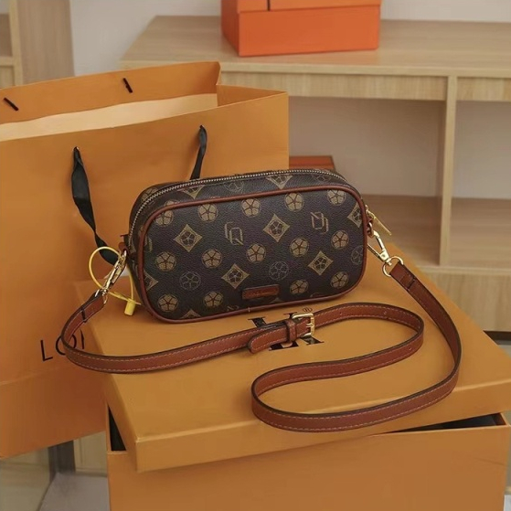 Mamora Bags - ZCJ0151 Tas Motif Bunga Kotak Impor Premium Tas Selempang Mini Wanita Elegan Simpel