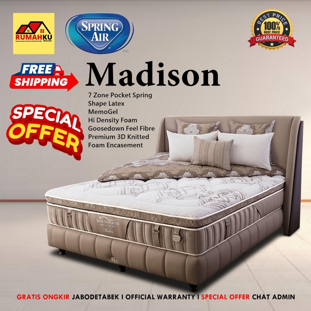 KASUR SPRINGBED - KASUR LATEX - MADISON - SPRING AIR