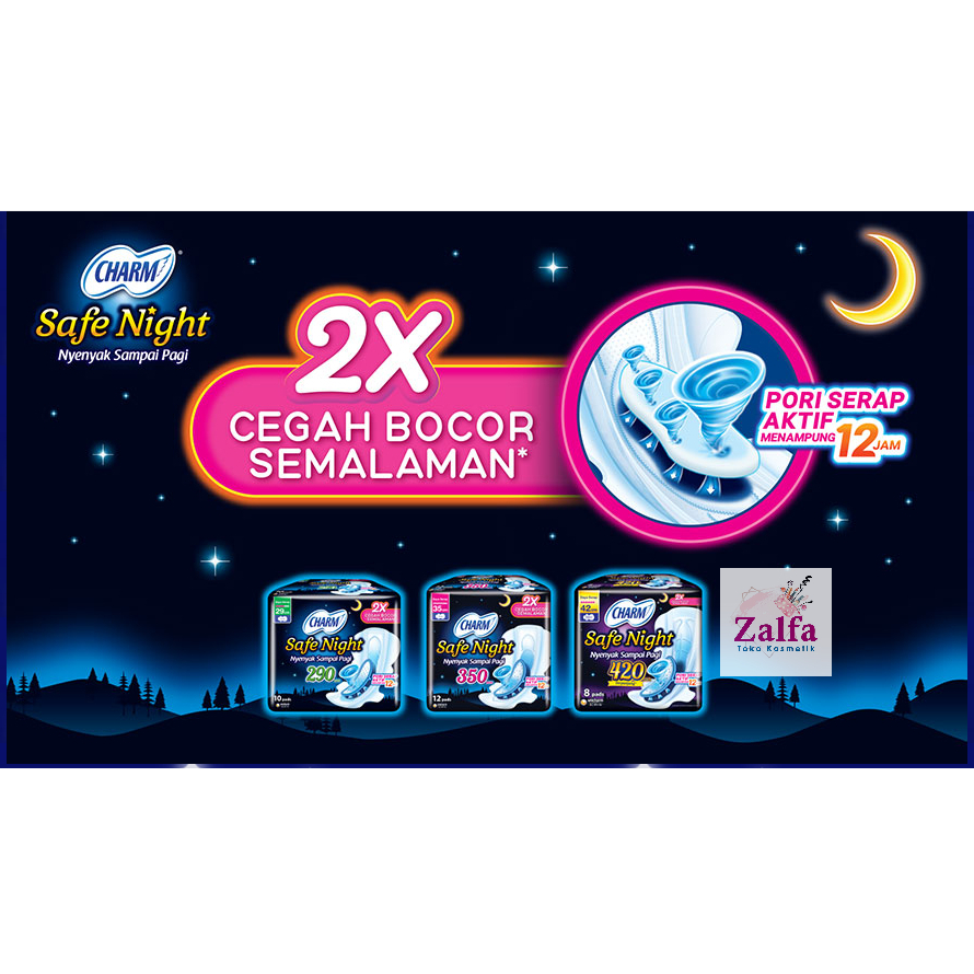 Charm Safe Night Pembalut 29cm /35cm /42cm