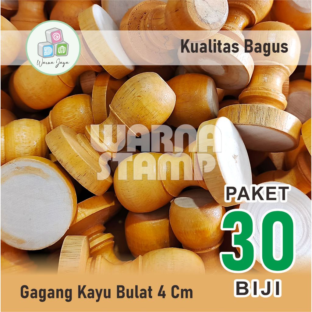 

GAGANG STEMPEL KAYU BULAT DIAMETER 4 CM / PAKET 30 BIJI / GAGANG KAYU