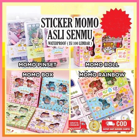 

Sticker Momo Waterproof Dapat Box isi 100 Lembar Stiker