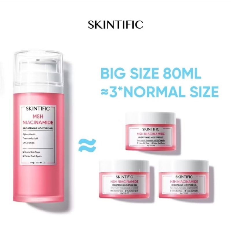 SKINTIFIC MSH Niacinamide Brightening Moisturizer Gel 80gram
