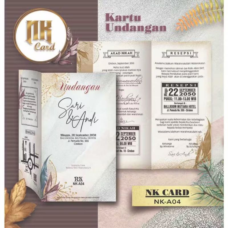 Cetak Undangan Pernikahan NK04