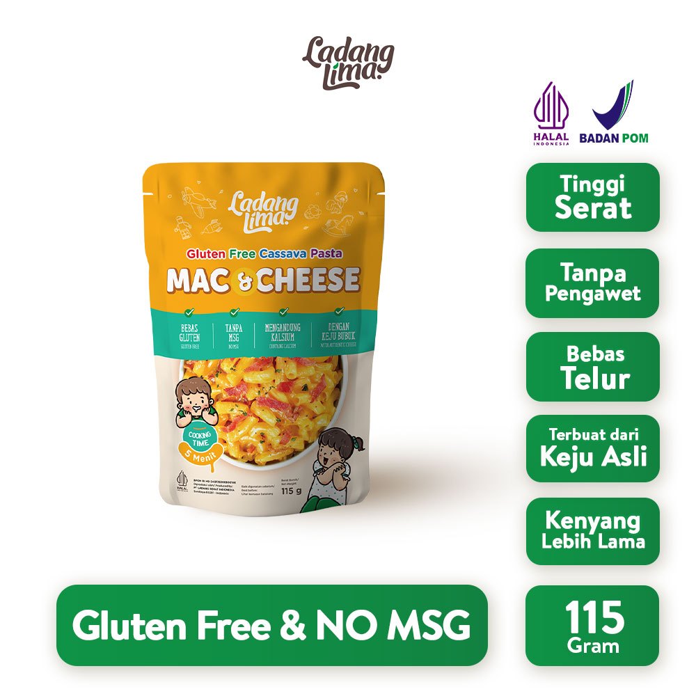 

Pasta Mac and Cheese 115g - Pasta Gluten Free Ladang Lima