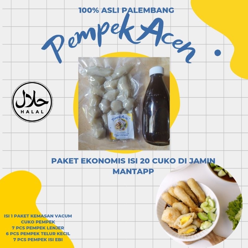 

Pempek Palembang asli isi 20 pcs + cuko 180 ml