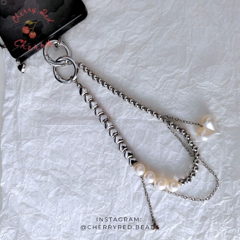 gantungan kunci/gantungan tas/gantungan hp silver bag chain / bag strap / phone strap/ keychain