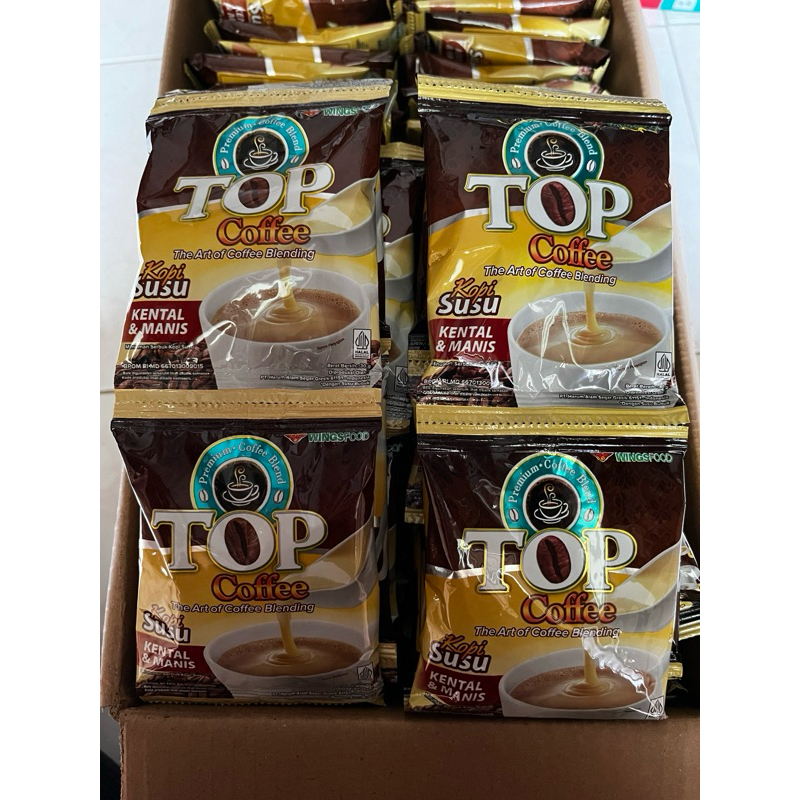 

Top Coffee Susu Kental Manisi 30 gram (1renceng isi 12pcs) Top Kopi / Top Kopi Susu / Top Kopi Murah